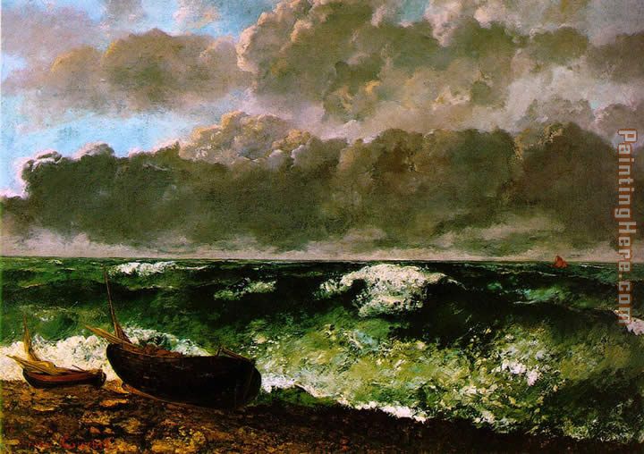 The Stormy Sea painting - Gustave Courbet The Stormy Sea art painting
